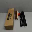 Deck Brush with Long Handle, 52'' Palmyra Bristle Scrub Broom for Boat, Patio, Garage, Concrete, Shower, Bathroom Cleaning, Outdoor Floor Scrubber (Wood)