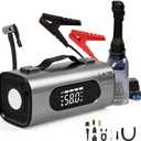 8 in 1 Jump Starter with Air Compressor 2000A Mini Vacuum Cleaner, 12V Batterty Jumper Starter Portable (All Gas/10L Diesel)150PSI Air Pump for Inflation/Deflation Tire Inflator with 4 Modes LED Light