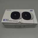 2K No Drill Window Camera-2 Pack Cameras for Home Security Indoor & Outdoor Monitoring through Glass, Anti-Glare Color Night Vision, Human Detection, 24/7 Recording, Space-Saving, Ideal for Apartment, K1