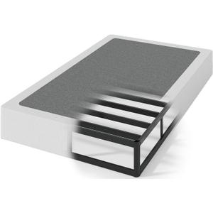 Twin Box Spring, 7 Inch Twin Box Spring Only, 3000 lbs Heavy Duty Metal Frame Mattress Foundation with Fabric Cover, Easy Assembly-Noise Free