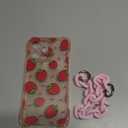 Toycamp for iPhone 13 Pro Case with Strap for Women - Cute Funny Girls Girly Strawberry Pattern Design for iPhone 13 Pro Case with Wrist Lanyards Four Corners Flexible Hang Style