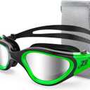 ZIONOR G1 Polarized Swimming Goggles for Unisex Adult Women Anti Fog 100% Anti UV Diving Goggles (B7 (Polarized + Mirror Silver))