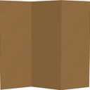 4 ft. Short Brown Temporary Cardboard Folding Screen - 3 Panels