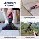 Portable Carpet Cleaner18kPa Handheld Spot Cleaner for Upholstery and Car InteriorPet Stain Remover with 500ml TankLightweight for SofaCouchStairsMattressBlack and Pink