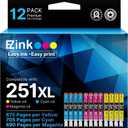 E-Z Ink Compatible Ink Cartridge Replacement for Canon CLI-251XL CLI 251 to use with PIXMA MX922 MX920 IP8720 IX6820 IP7220 MG5520 MG5420 MG7520 MG6320 Printer (4 Cyan, 4 Magenta, 4 Yellow, 12 Pack)