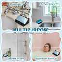 Silicone Soap Dish with Drain, Upgrade Double Suction Cups at The Bottom for Anti-Slip and Stability, Soap Dish Shower Waterfall Bar Soap Holder Tray with Drain Soap Holder (2, Black)