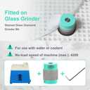 Glass Grinder Bits for Stained Glass - 1 1/4 3/4 Inch Brass Core Stained Glass Grinder Bit, Diamond Grinder Bit Head Tools, Stained Glass Diamond Grinder Bit
