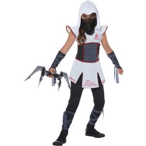Girls White Ninja Costume Small