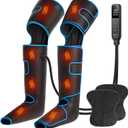 CINCOM Leg Massager with Heat and Compression, Air Compression Leg Massager for Circulation and Pain Relief Muscles Relaxation Gifts FSA - HSA