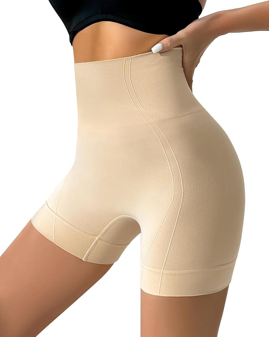 Tummy Control Shapewear Shorts for Women Under Dress Womens Compression Shorts Under Dress Shapewear (L)