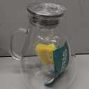 SUSTEAS 3 Litre 101oz Glass Pitcher Jar with Lid and Nozzle, 3.17Quart Cold/Hot Water Glass Water Bottle, Ice Tea for Refrigerator, Large Water Jar for Juice, Milk, Coffee or Homemade Drinks