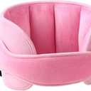 Maommadio Baby Car Seat Head Support Adjustable Safe Sleep Pillows Kids Neck Travel Stroller Soft Pillow Sleep Positioners Headrest (Pink)