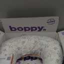 Boppy Nursing Pillow - Firm, Ergonomic U-Shaped Bottle and Breastfeeding Pillow with High Lift for Comfort and Support, Spacious Surface - Gray Gentle Leaves