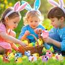 8 Pieces Jumbo Surprise Golden Easter Eggs Fillers with Eye-pop Fidget Toys, Easter Basket Stuffers Large Easter Eggs with Toys Inside, Easter Egg Hunts Party Favors for Kids Boys Girls Toddler Teens