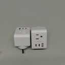 2 Pack US to UK Ireland Travel Plug Adapter, Type G Power Plug Adapter with 3 Outlets 3 USB Ports(2 USB C), European Travel Plug Adapter for USA to England London Scotland British Qatar Irish HongKong