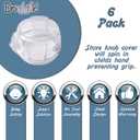 6 Pack Clear Stove Knob Safety Covers - Protect Little Kids with A Child Proof Lock for Oven/Stove Top/Gas Range - Baby/Toddler Kitchen Safety Guard - Check Dimensions.