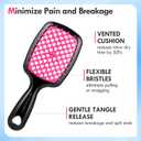 4 Pack Vented Detangling Hair Brush - Detangler Hairbrush with Soft Bristles for Effortless Tangle Free - Ideal for Wet Dry or Curly Damaged Hair for Women Men Kids
