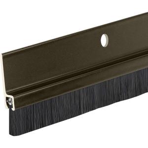Randall Manufacturing Co., Inc | Door Sweeps  Aluminum & Brush | Brush Sweeps for Gaps Up to 1 | Brown Trim with Black Brush | 3 Feet | 3/4" Brush | Fill Gaps & Keep Unwanted Debris Out