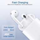 Wireless Charging Case Replacement Compatible with AirPods 1st & 2nd Generation,450 mAh Air Pod 1/2 Generation Charger Case with Bluetooth Pairing Sync Button,White (No Earbuds)