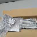 Heeyoo Dog Pooper Scooper, Dog Poop Tray and Rake Set, Pet Waste Removal Scoop with Long Adjustable Sectional Stainless Handles (Silver/Black)