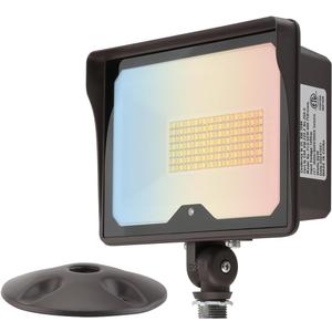 kadision 55W LED Flood Light with Dusk-to-Dawn Photocell, 3000K/4000K/5000K Selectable, 120V 6600lm IP65 Waterproof Knuckle Mount Outdoor Security Lights, ETL Listed 1-Pack
