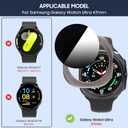 Suoman 5+5 Pack for Samsung Galaxy Watch 7/8 Ultra 47mm (2024/2025) Privacy Screen Protector Case, [Anti-Peeping] 9H Tempered Glass, All-Round PC Matte Protective Cover Bumper
