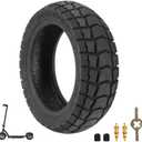 10x2.756.5 Tire 10 Inch Electric Scooter Vacuum Rubber Tires compatible with Speedway 5 Dualtron 3 Off Road Hover-1 Alpha JOYOPR S Hiboy Titan PRO Tubeless Replacement Outer Tyre Explosion-Proof