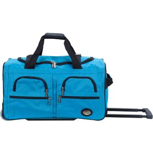 Rockland Rolling Duffel Bag, Black, 22"