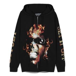 Offset Fire Zip Hoodie, Size: S