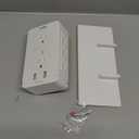 Socket Wall Shelf-CFMASTER 10 Port Surge Protector Wall Outlet, 8 Electrical Outlet Extenders and 2 USB Ports 2.4A, with Removable Built-In Shelf, FCC Listed (1, White)