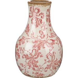 LemonRoad Vintage Ceramic Flower Vase 5.7 Inch Chinoiserie Ice Cracked Glaze Porcelain Vase Rustic Ceramic Large Centerpieces for Home Table Living Room Bookshelf Office(Paisley Style)