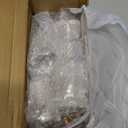 JEREVER Acrylic Furniture Legs Replacement Sofa Feet Cabinet Modern Clear Decor DIY Legs Tapered Style Set of 4 Chrome