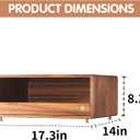 Coffee Station Organizer Wood Coffee Bar Organizer with Drawer Countertop Wooden Mug Holder for Kitchen CoffeeMaker Stand, 17.3 inches x 14 inches x 8.2 inches