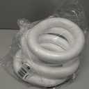 MAHIONG 4 Pack 10 Inch Craft Foam Wreath, White Polystyrene Foam Circles Ring, Round Foam Wreath Form for Crafts DIY Arts Floral Projects Home Wedding Decor