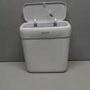 JOYBOS Trash Can with Lid, 2.6 Gallons/9.2 Qt Garbage Can with Press Top, Small Trash Can Dog Proof, Plastic Trash Bin, Waste Basket for Rv Bathroom Kitchen Bedroom Office White