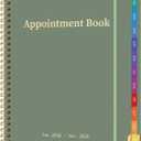 2 x 2026 Appointment Book/Planner - 2026 Daily Hourly Planner from Jan. 2026 - Dec. 2026, Weekly appointment Book 2026, 2026 Hourly planner with 20-Minute Interval, 9" x 11", Twin-Wire Binding, Colorful Tabs, Pocket - Green