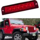 Third 3rd Brake Light LED for 1997-2006 Jeep Wrangler, High Mount Rear Brake Lights Assembly for 97-06 Wrangler TJ, Waterproof Center Cab Lamp Stop Light (RED)