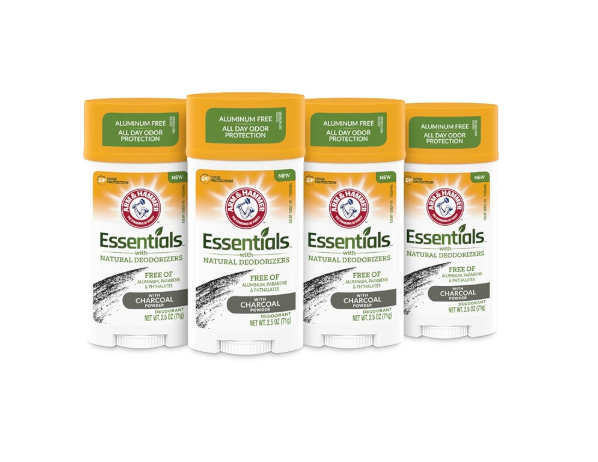 Arm & Hammer Essentials Charcoal Deodorant 4Pack