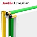 EMART Backdrop Stand Heavy Duty, Double Crossbar Pipe and Drape Photo Background Support Kit, Adjustable Metal Frame for Wedding Birthday Party Decorations-Gold12x10Ft
