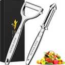 MAD SHARK Ultra Sharp Vegetable Peelers for Kitchen Fruit Apple Potato Peelers,Design with Ergonomic Non-Slip Handle, Y+I Shaped Stainless Steel Serrated(2pc