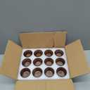 VOHO Tealight Candle Holder Set of 24, Glass Tealight Candle Holder Decorative for Wedding Centerpiece, Small Votive Candle Holders for Birthday Party(2 x 1.4 Inch, Brown)