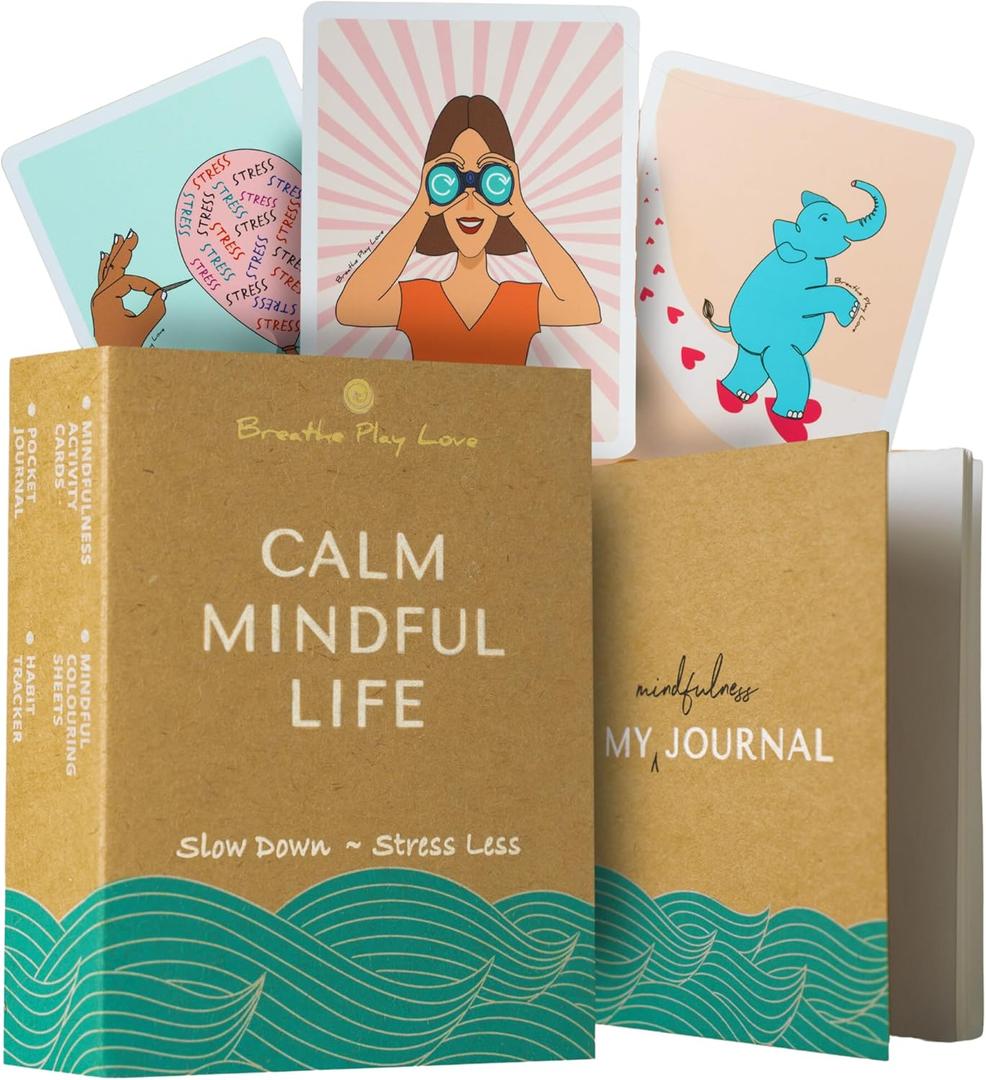 2 x 33 Mindfulness Cards & Mindfulness Tools | Best Mental Health Gifts for Women & Men | Mental Health Stocking Stuffers | Self Care for Anxiety and Stress Relief