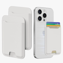 2 Packs Phone Card Holder, Leather Phone Wallet Stick on, Stronger Nano Adhesive Credit Card Holder for Back of Phone Case, With RFID Blocking, Fit 4 Cards for iPhone, Samsung, and Android