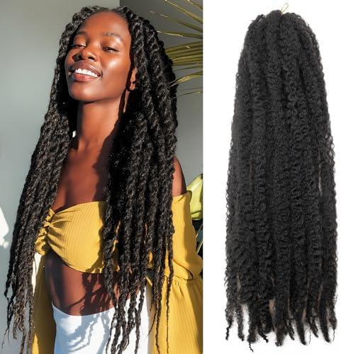 8 Packs Marley Twist Braiding Hair 24 Inches MarleyTwist Hair Long Cuban Twist Hair Marley Afro Kinky Curly Twist Faux Locs Crochet Hair Synthetic Marley Hair Extensions