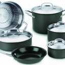 Cuisinart GG-10 Hard Anodized 10-Piece Set GreenGourmet, Black