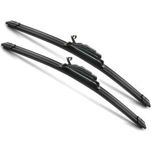 22 inch + 22 inch Windshield Wiper Blade Compatible with F150 2022-2009,Silverado 1500 2022-2000,Sierra 1500 2022-2019,RAM 1500 2015-2013 Original Equipment Automotive Replacement J/U Hook 2 Pack (22"+22" (Pair For Front Windshield))