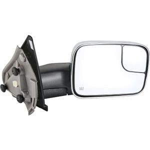 Towing Mirror Replacement Fit for 02-08 DodgeRam 1500 for 03-09 Dodge Ram 2500 3500 Pickup Truck Power Heated Tow Folding Side View Mirror Passenger Side Chrome Cover