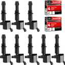 MAS Set of 8 Ignition Coils Pack DG511 & Motorcraft Spark Plugs SP546 SP515 PZH14F Compatible with Ford F150 F250 Expedition Lincoln Navigator FD508