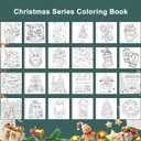 24 Colors Alcohol Markers & 2 Pack Coloring Book Set for Adults to Relax and Relieve Anxiety, included 24 * 2 Themes Designs