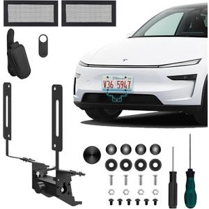 2026 2025 Tesla Model Y Front License Plate Holder(No Drill, Custom Lock) License Plate Frame for 2025 Tesla Model Y